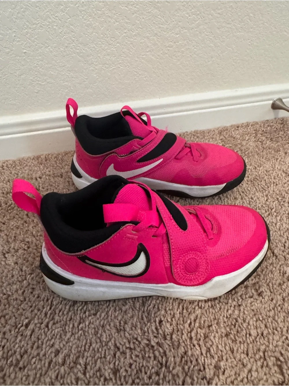 Nike Kids Hot Pink and Black Athletic Sneakers